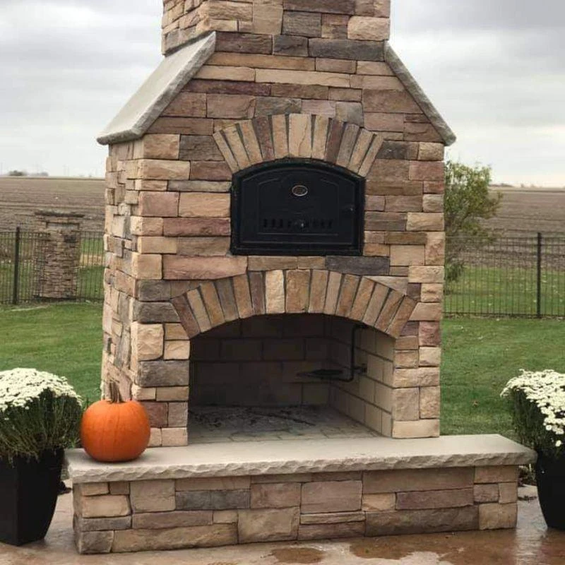 Round Grove Kiva Fireplace With Pizza Oven Combo 1 Round Grove Kiva Fireplace With Pizza Oven Combo